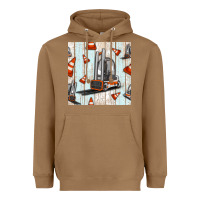 Toasted Coconut forklift seamless pattern Heavyweight Hoodie - BundleAndBundleShop
