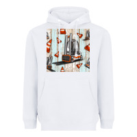 White forklift seamless pattern Heavyweight Hoodie - BundleAndBundleShop
