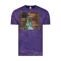 Cloud Purple statue of liberty tumbler Vintage Tee - BarkalooDesign