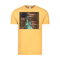 Vintage Mustard statue of liberty tumbler Vintage Tee - BarkalooDesign