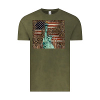 Vintage Olive statue of liberty tumbler Vintage Tee - BarkalooDesign
