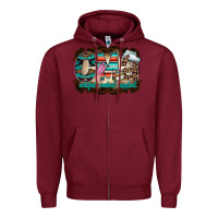 Burgundy cma Zipper Hoodie - RacoonDesign