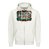 Oatmeal Heather cma Zipper Hoodie - RacoonDesign