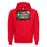 Red cma Zipper Hoodie - RacoonDesign