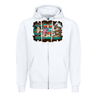 White cma Zipper Hoodie - RacoonDesign