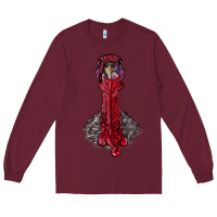 Burgundy gobble head Long Sleeve Tee - RanaPortraitStore