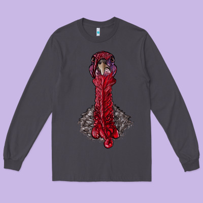 Gobble Head Long Sleeve Tee Designed By Ranaportraitstore