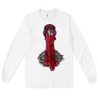White gobble head Long Sleeve Tee - RanaPortraitStore