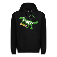 Black teacher saurus Premium Hoodie - MaliasSmallBusiness