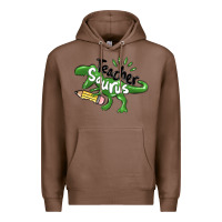 Chestnut teacher saurus Premium Hoodie - MaliasSmallBusiness