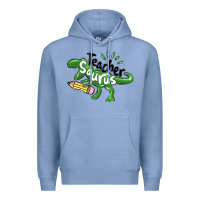 Colony Blue teacher saurus Premium Hoodie - MaliasSmallBusiness