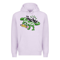 Lilac teacher saurus Premium Hoodie - MaliasSmallBusiness