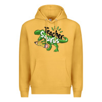 Mustard teacher saurus Premium Hoodie - MaliasSmallBusiness