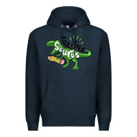 Navy teacher saurus Premium Hoodie - MaliasSmallBusiness