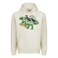 Oatmeal Heather teacher saurus Premium Hoodie - MaliasSmallBusiness