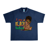 Navy i am black history afro black woman juneteenth Urban Heavy Tee - texasbilliewilder