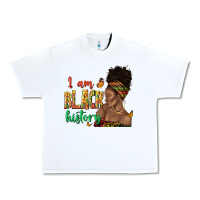 White i am black history afro black woman juneteenth Urban Heavy Tee - texasbilliewilder