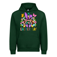 Forest Green Easter Day Rainbow Urban Hoodie - BundleAndBundleShop