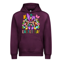 Mauve Wine Easter Day Rainbow Urban Hoodie - BundleAndBundleShop