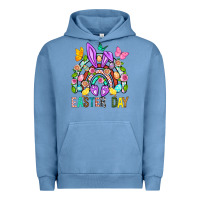 Pigment Pebble Blue Easter Day Rainbow Urban Hoodie - BundleAndBundleShop