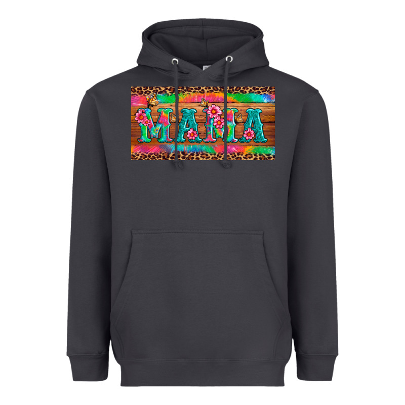 Mama Tie Dye License Plate Template Heavyweight Hoodie by Artiststas | Teevron