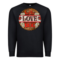 Black hello love bug ladybug ornament Premium Sweatshirt - BarkalooDesign