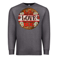 Charcoal Heather hello love bug ladybug ornament Premium Sweatshirt - BarkalooDesign