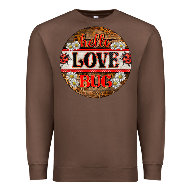 Hello Love Bug Ladybug Ornament Premium Sweatshirt by BarkalooDesign | Teevron