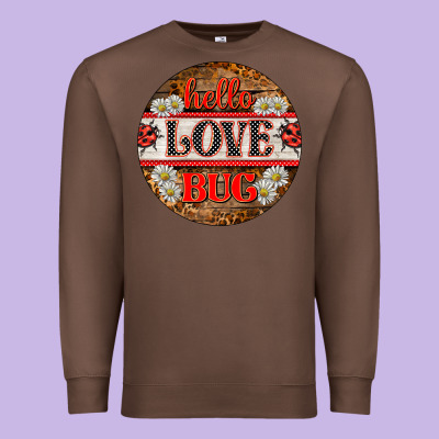 Hello Love Bug Ladybug Ornament Premium Sweatshirt Designed By Barkaloodesign