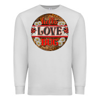 Dove Grey hello love bug ladybug ornament Premium Sweatshirt - BarkalooDesign