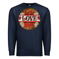 Navy hello love bug ladybug ornament Premium Sweatshirt - BarkalooDesign