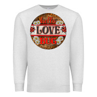 Oatmeal Heather hello love bug ladybug ornament Premium Sweatshirt - BarkalooDesign