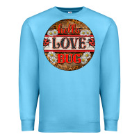 Ocean Blue hello love bug ladybug ornament Premium Sweatshirt - BarkalooDesign