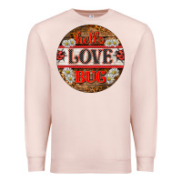 Pale Pink hello love bug ladybug ornament Premium Sweatshirt - BarkalooDesign
