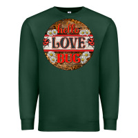 Sports Green hello love bug ladybug ornament Premium Sweatshirt - BarkalooDesign