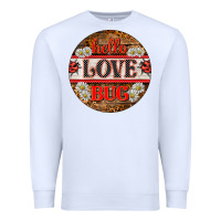 White hello love bug ladybug ornament Premium Sweatshirt - BarkalooDesign