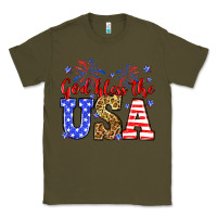 Army Green God bless the USA Classic Tee - Neo Western