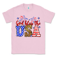 Bubblegum Pink God bless the USA Classic Tee - Neo Western