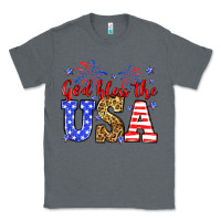 Charcoal Heather God bless the USA Classic Tee - Neo Western