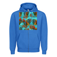 True Royal rooster and sunflowers seamless pattern Zipper Hoodie - HRA Design Shop
