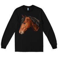 Black horse Long Sleeve Tee - RanaPortraitStore