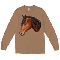 Toasted Coconut horse Long Sleeve Tee - RanaPortraitStore