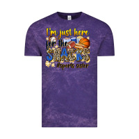 Cloud Purple im just here for the snacks sports sister Vintage Tee - Zillion Design Studio