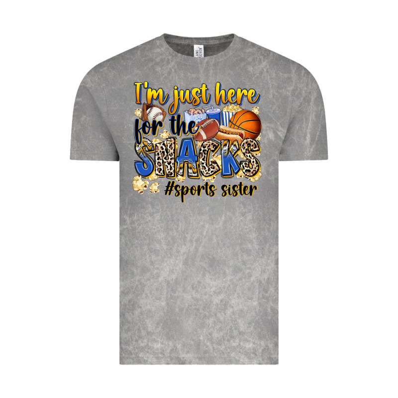 Im Just Here For The Snacks Sports Sister Vintage Tee by Zillion Design Studio | Teevron