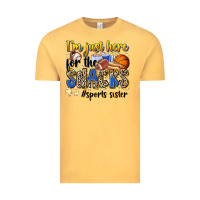 Vintage Mustard im just here for the snacks sports sister Vintage Tee - Zillion Design Studio