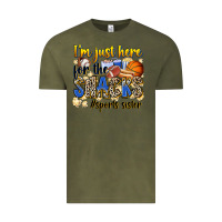 Vintage Olive im just here for the snacks sports sister Vintage Tee - Zillion Design Studio