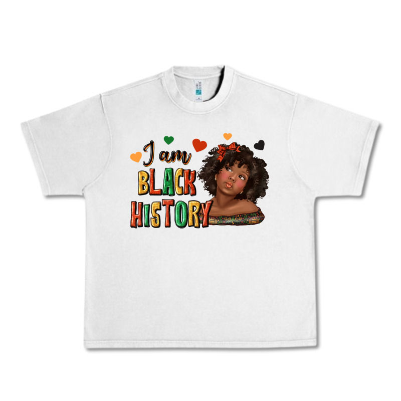 I Am Black History Afro Girl Urban Heavy Tee by texasbilliewilder | Teevron