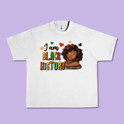 Urban Heavy Tee i am black history afro girl