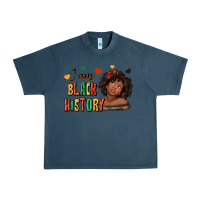 Midnight Navy i am black history afro girl Urban Heavy Tee - texasbilliewilder