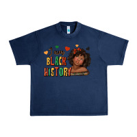 Navy i am black history afro girl Urban Heavy Tee - texasbilliewilder